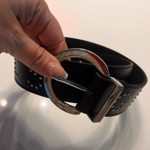 GRLFRND Genuine Leather Black Belt “Girls” Size Small NWT - Picture 11 of 11